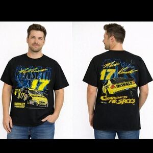 Vintage 90s NASCAR Matt Kenseth Dewalt Short Sleeve Tshirt‎ Size Large